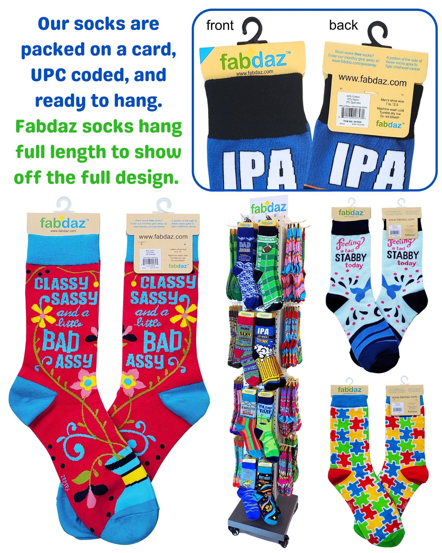 Fabdaz - Fresh out of F..ks Ladies' Novelty Crew Socks