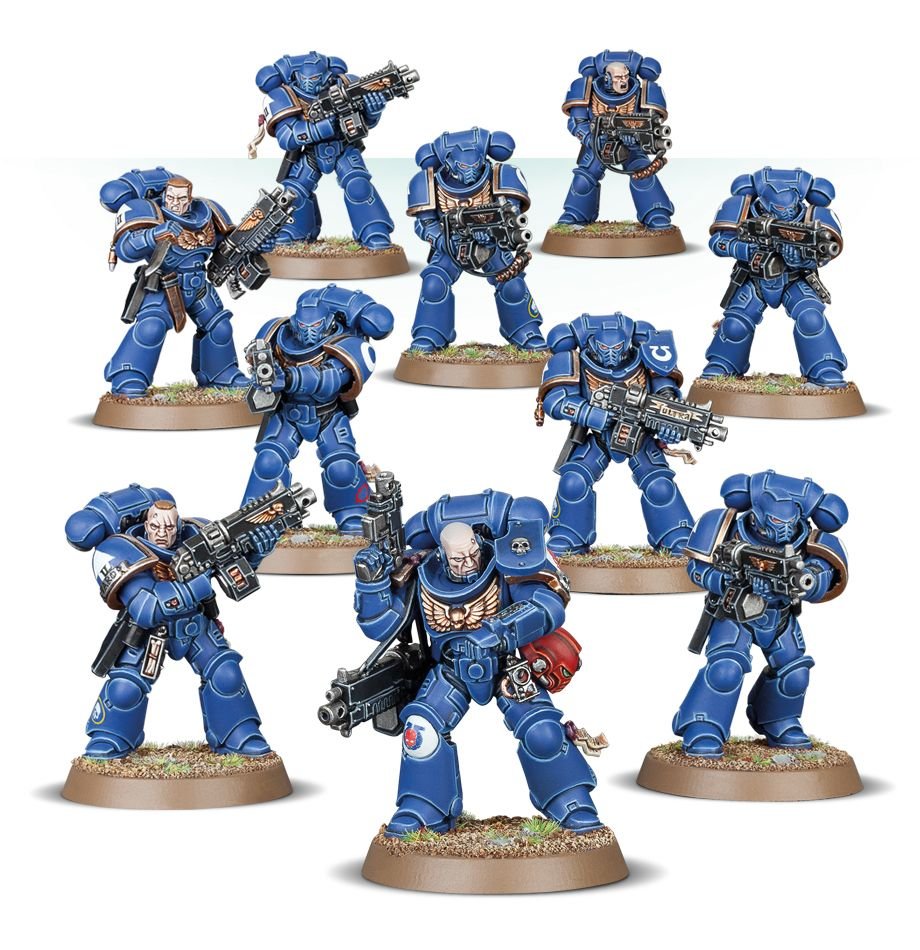SPACE MARINES PRIMARIS INTERCESSORS - painted example; supplied unpainted