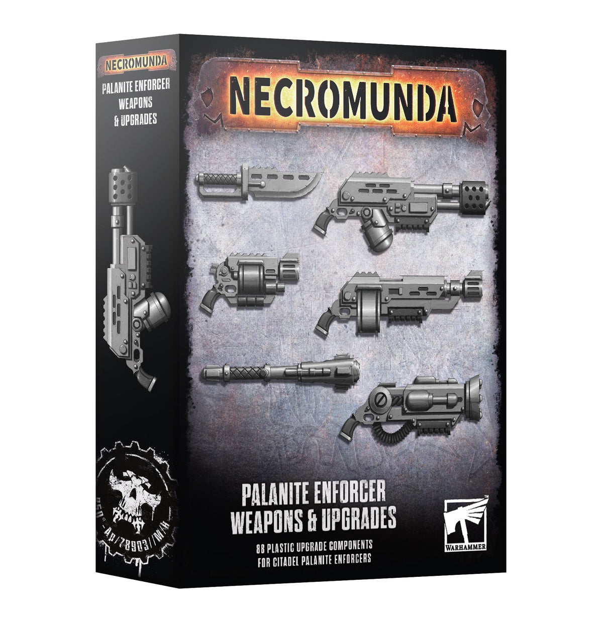 Necromunda: Palantine Enforcers Weapons and Upgrades - Games Workshop product packaging