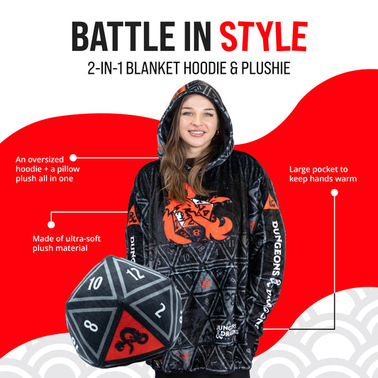 OrangeOnions - Hasbro | Dungeons & Dragons Snugible 2-in-1 Blanket Hoodie & Pillow