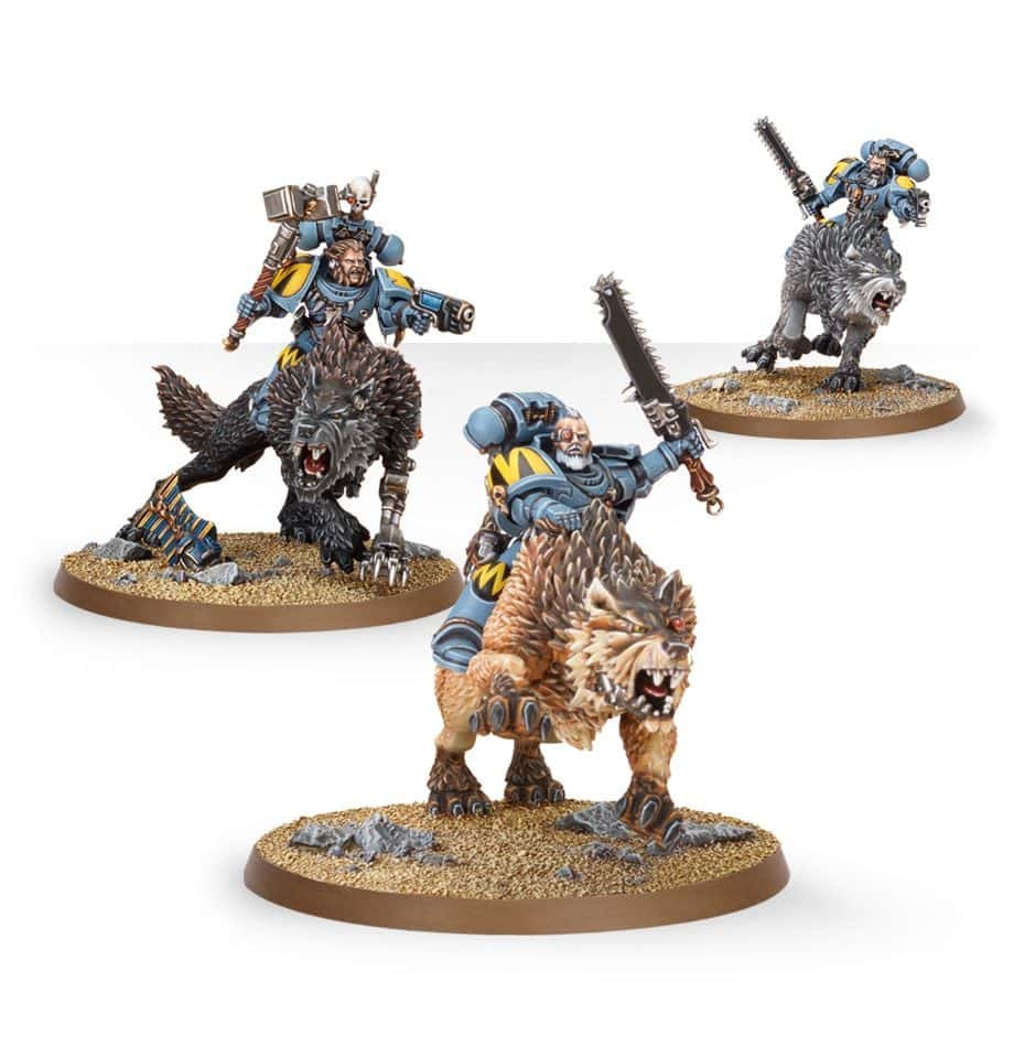 Games Workshop SPACE WOLVES THUNDERWOLF CAVALRY, painted example