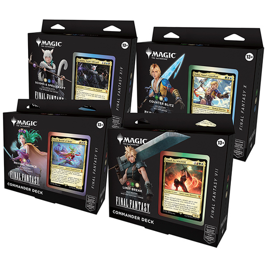 MTG: Universes Beyond - Final Fantasy Commander Deck Display (4 decks) (OL)