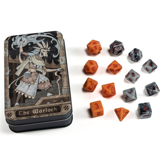 RPG Class Dice: Warlock Set Tin (14 Dice)