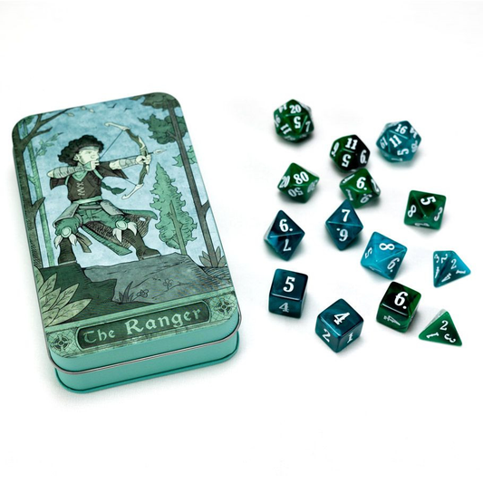 RPG Class Dice: Ranger Set Tin (14 Dice)