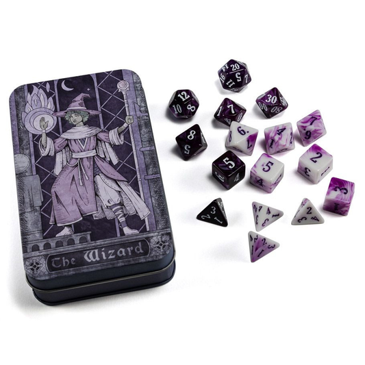 RPG Class Dice: Wizard Set Tin (16 Dice)