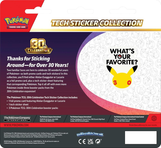30th Celebration Tech Sticker Collection