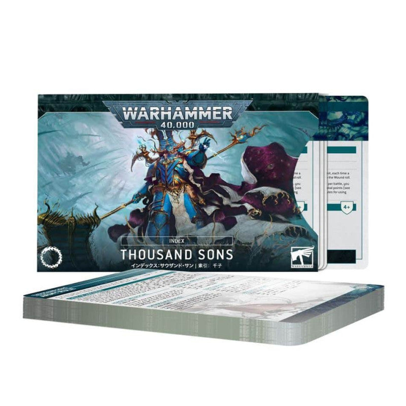Thousand Sons English Index Cards (2023), pack and reference cards