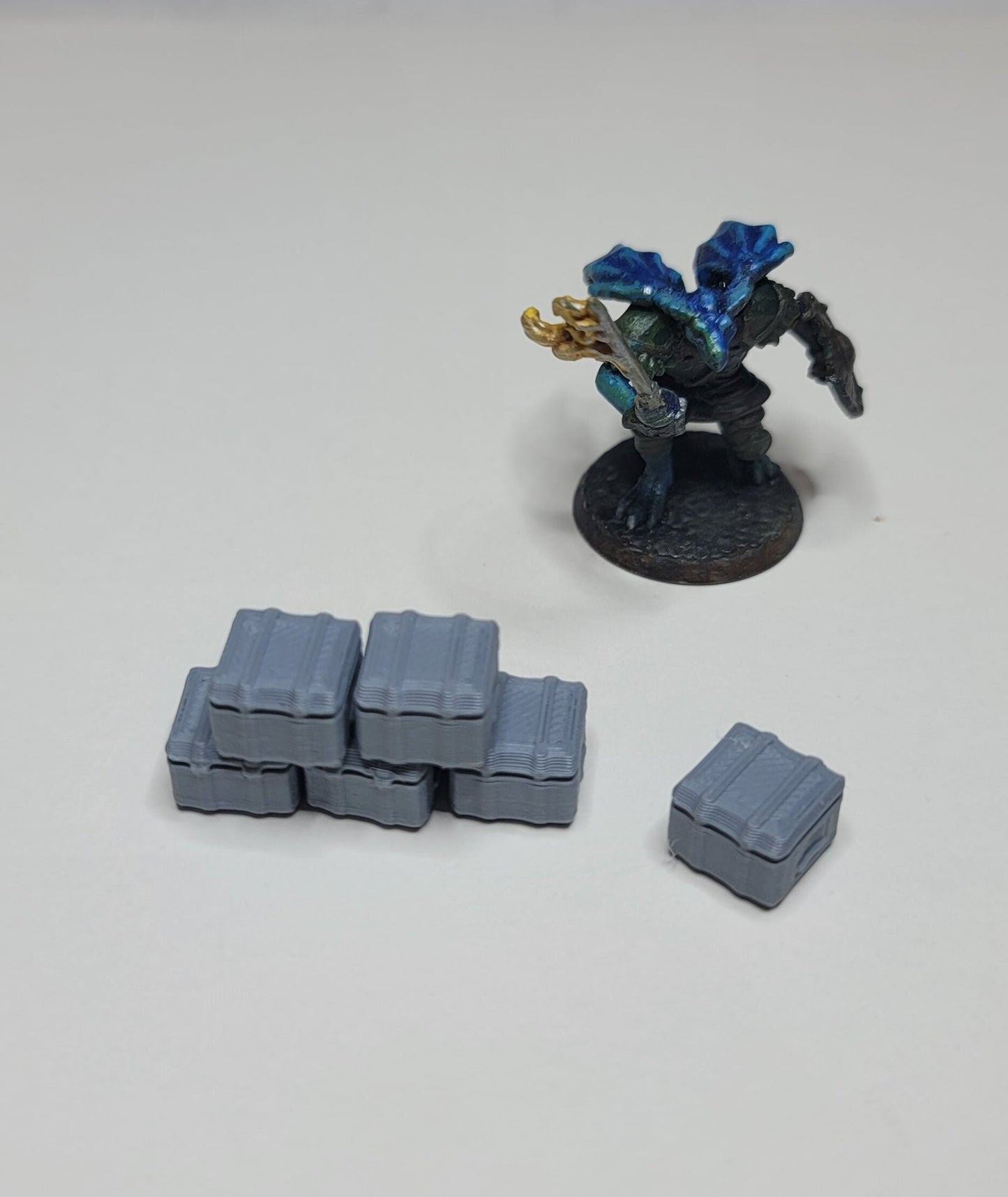 NEW DESIGN! Small Storage Crates - Sci-fi/Modern - 8pk | RPG Accessories| Warhammer 40k | 3D printed | 28mm | 32mm | Terrain Scatter - CreatorpultGames - Role Playing Miniatures