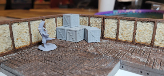 Medium Wooden Storage Crates - 6pk | RPG Accessories | 3D printed | 28mm | 32mm | Terrain Scatter