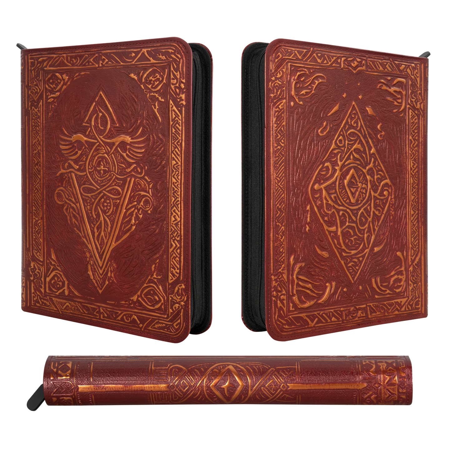 Faux-Leather Trading Card Binder - Red