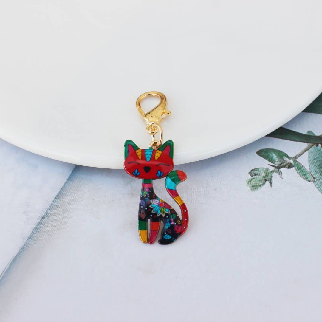 Colorful Cat Keychain | Bag Charm