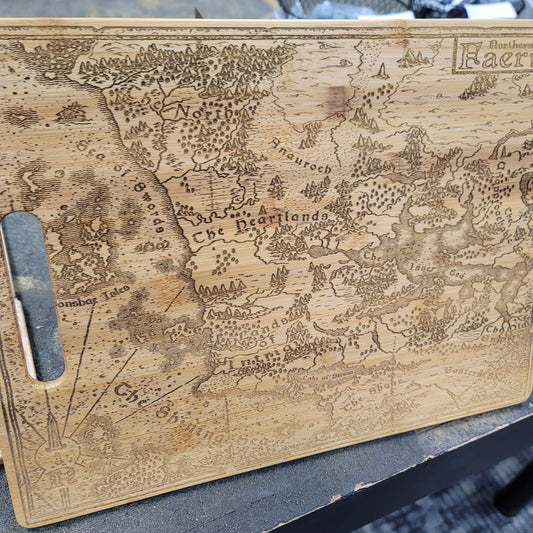 Sword Coast Adventurer's Board - Engraved Cutting Board - Dungeons and Dragons Forgotten Realms
