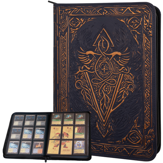Faux-Leather Trading Card Binder - Blue