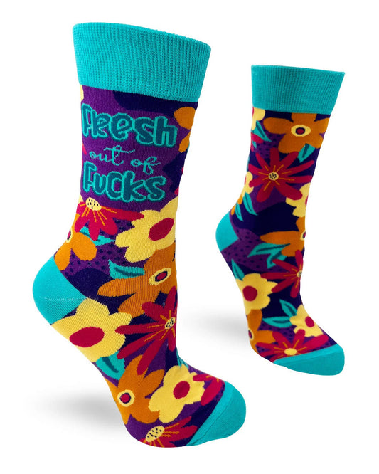 Fabdaz - Fresh out of F..ks Ladies' Novelty Crew Socks