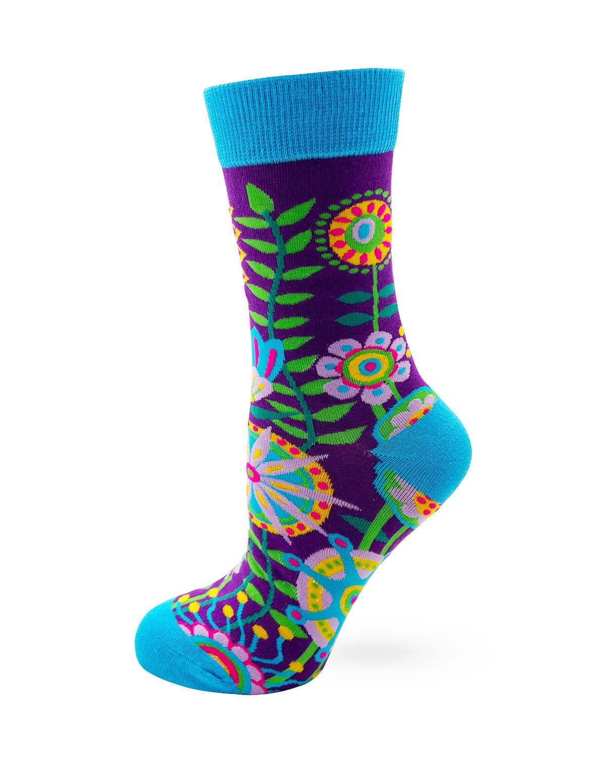 Fabdaz - Funky Floral Women's Crew Socks