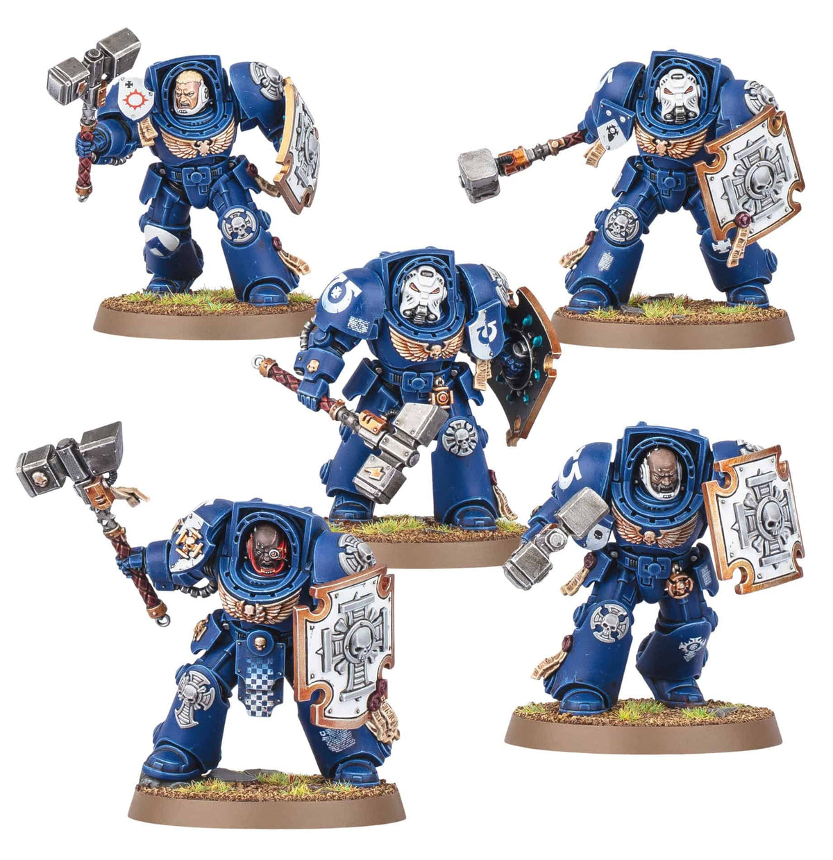 Space Marines Terminator Assault Squad (2025), assembled and painted example