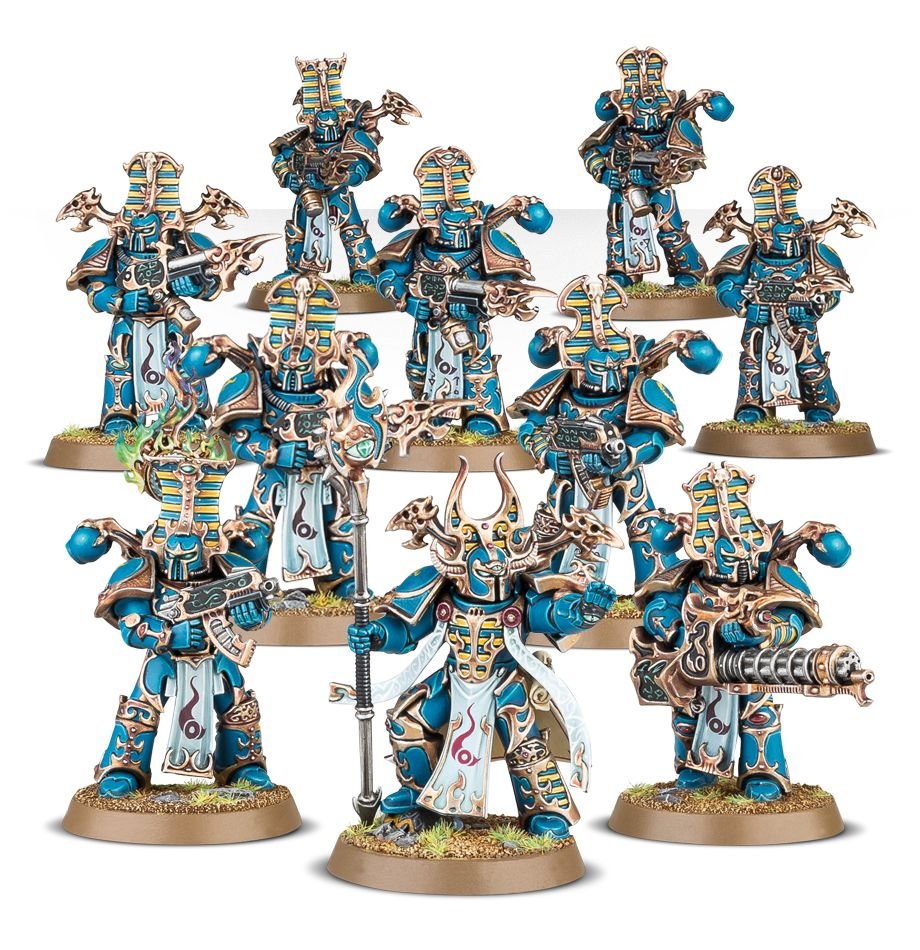 THOUSAND SONS: RUBRIC MARINES - painted example; supplied unpainted