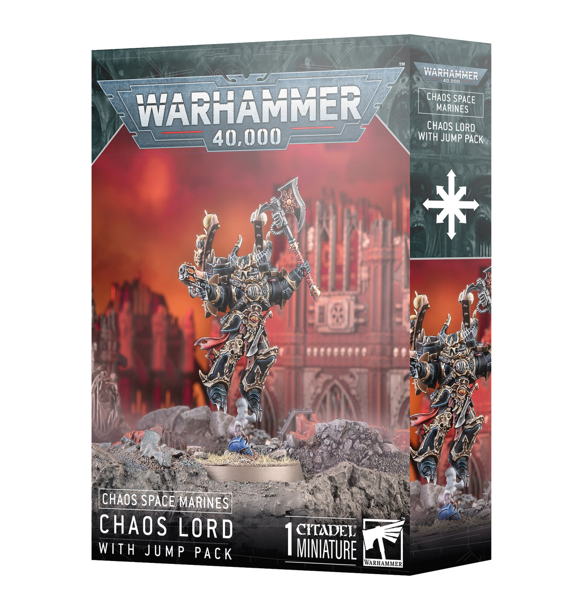 Chaos Space Marines Chaos Lord with Jump Pack miniature kit box
