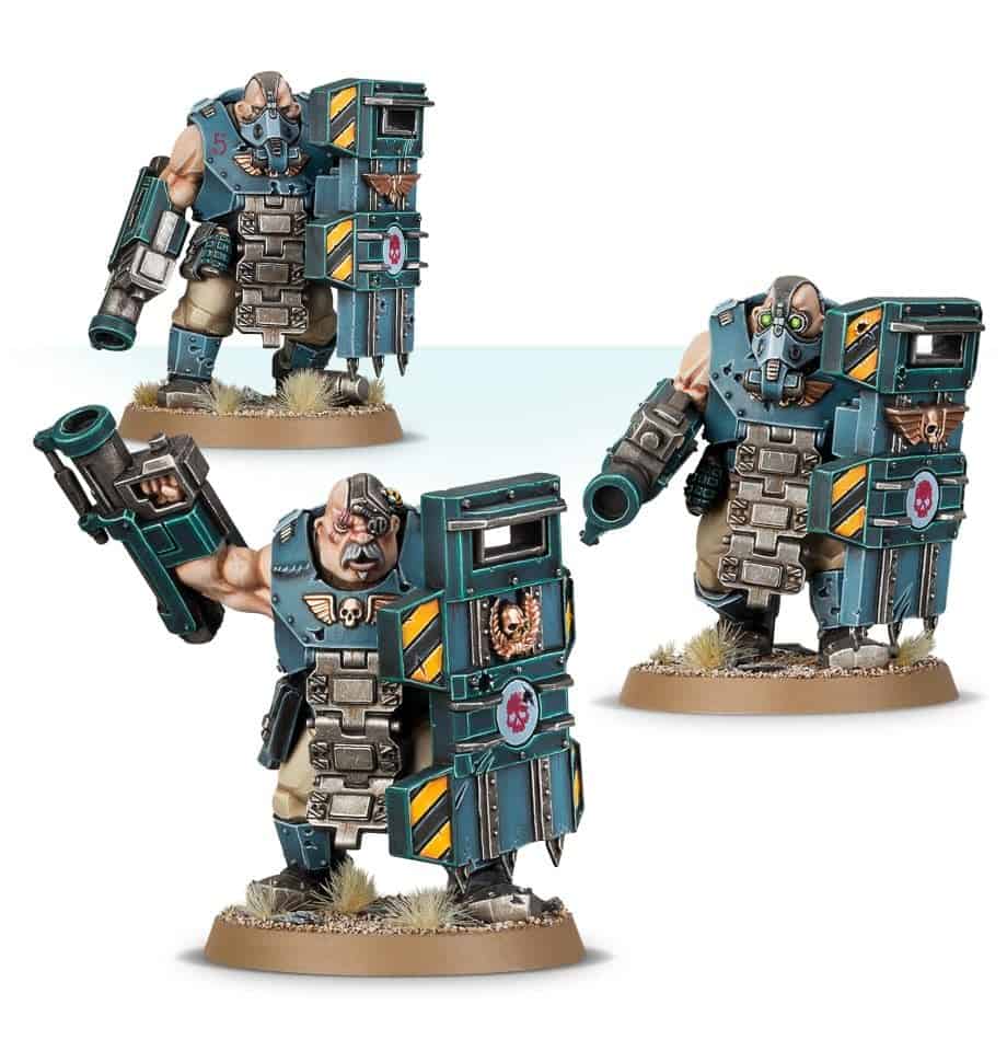ASTRA MILITARUM: BULLGRYNS - painted example; supplied unpainted