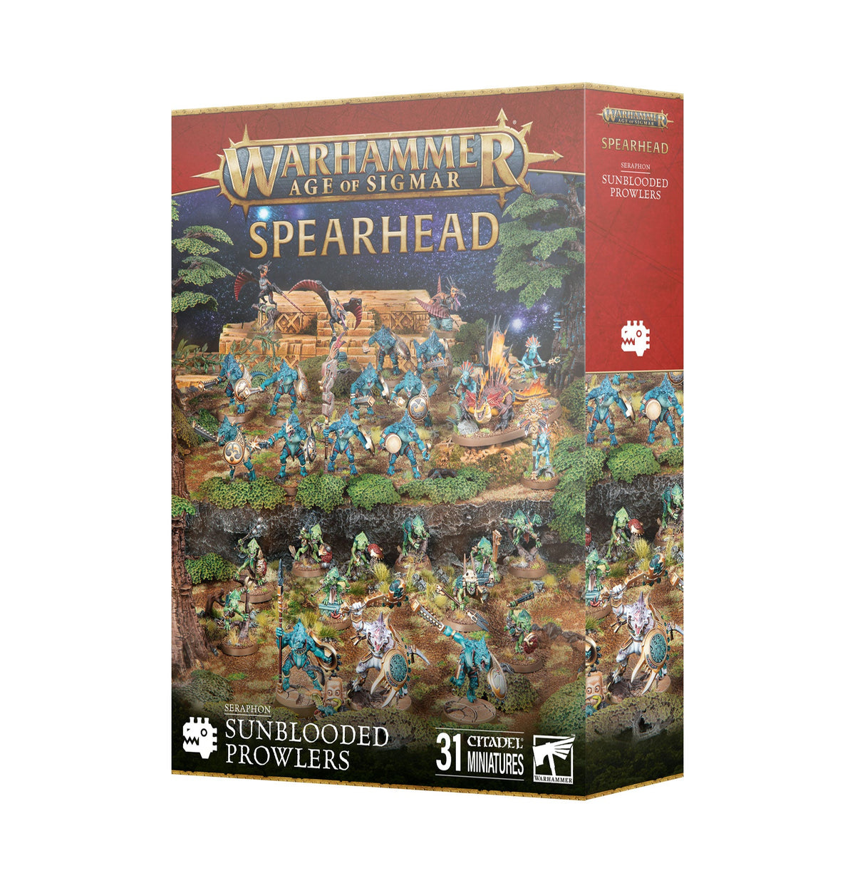 Spearhead: Seraphon - Sunblooded Prowlers - Games Workshop product packaging