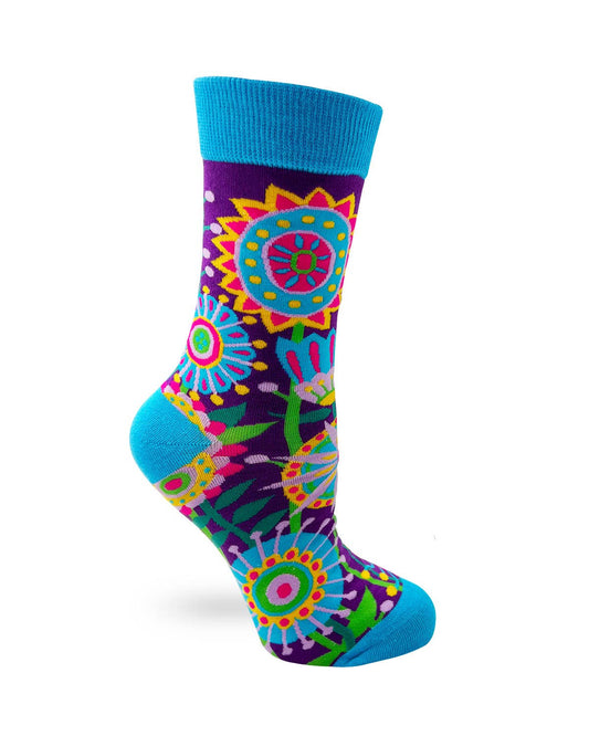 Fabdaz - Funky Floral Women's Crew Socks