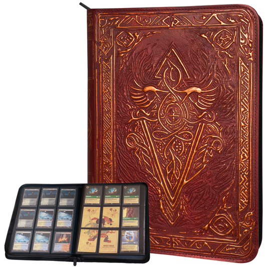 Faux-Leather Trading Card Binder - Red