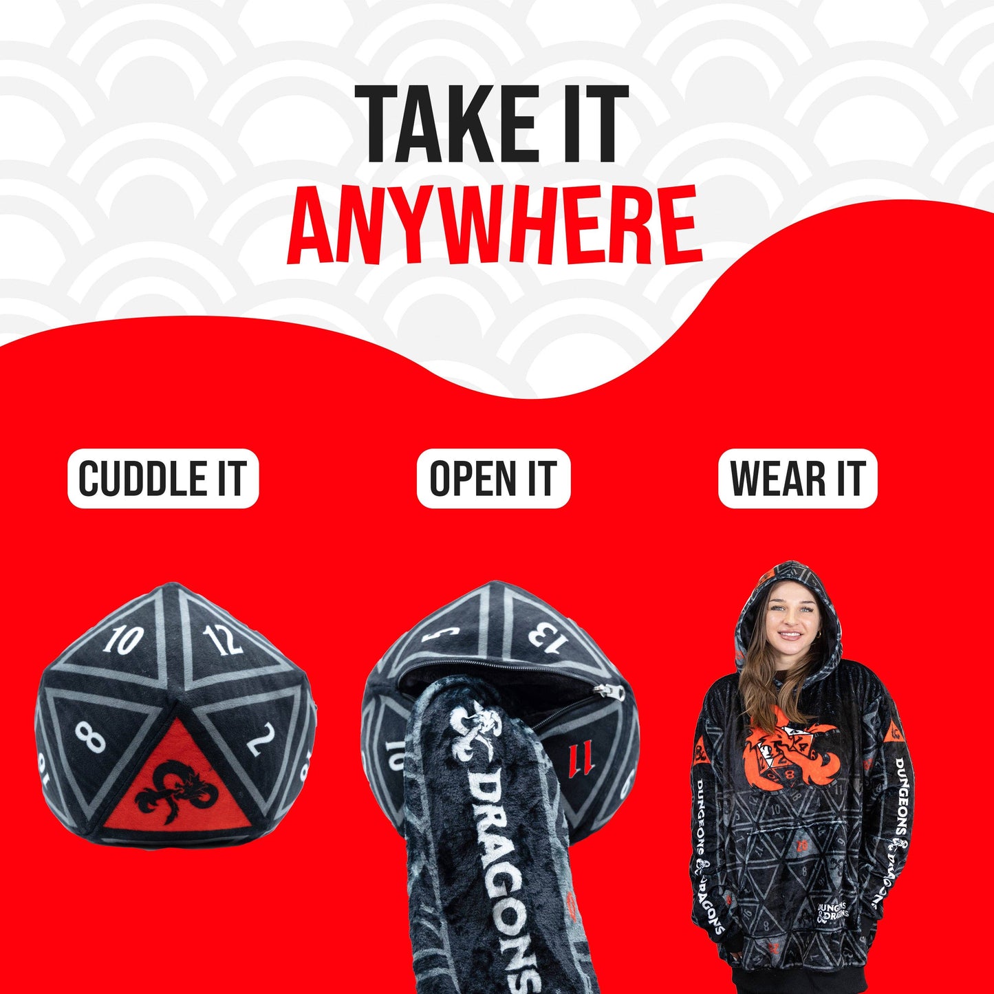 OrangeOnions - Hasbro | Dungeons & Dragons Snugible 2-in-1 Blanket Hoodie & Pillow