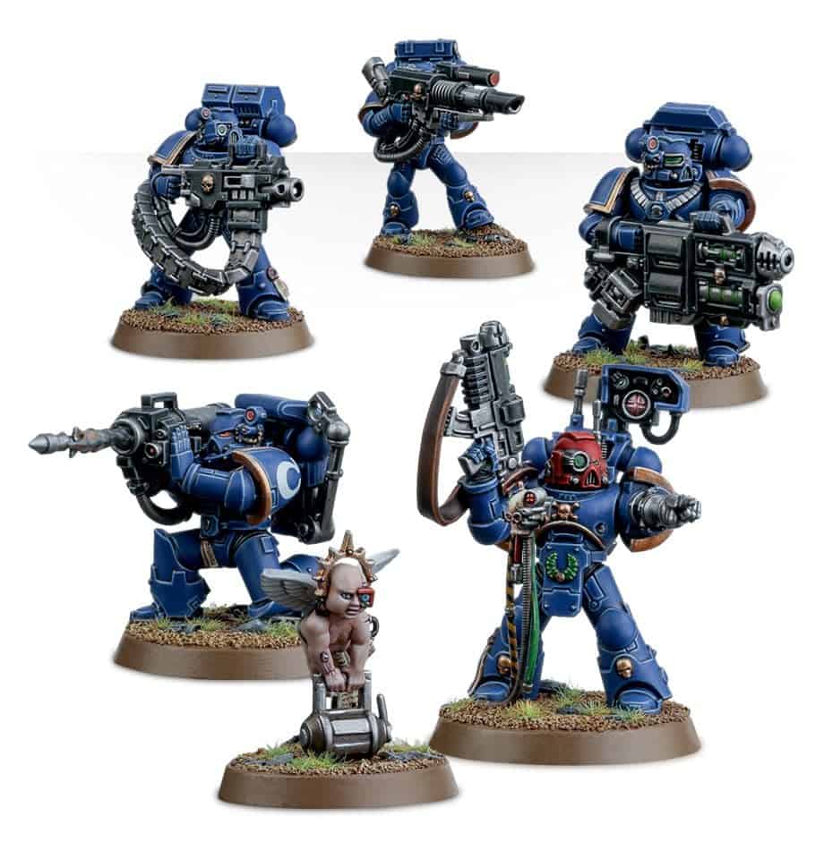 SPACE MARINES DEVASTATOR SQUAD – assembled and painted example