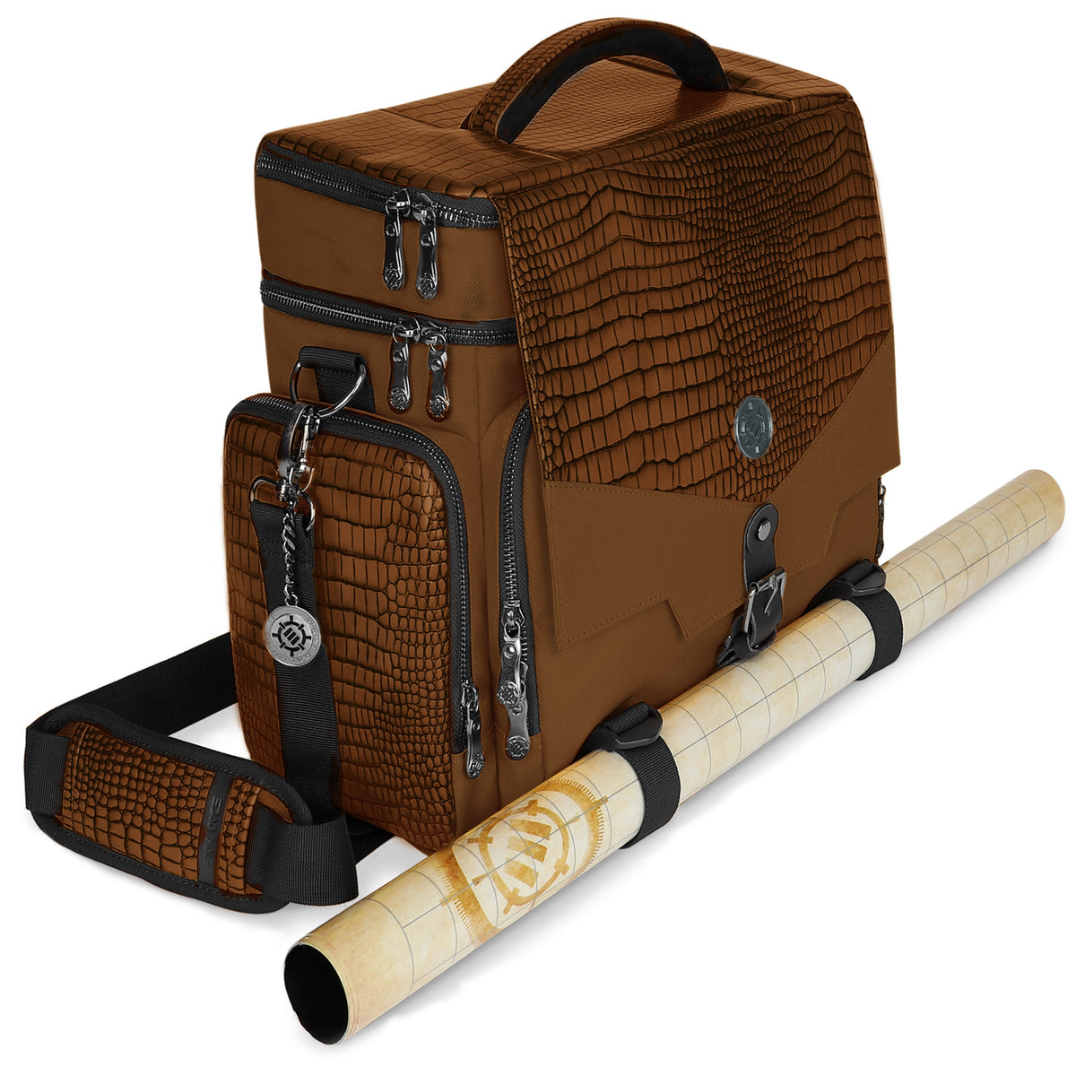 ENHANCE Tabletop Adventurer's Travel Bag - Dragon Brown, Collector's Edition; illustrated gaming accessories are not included