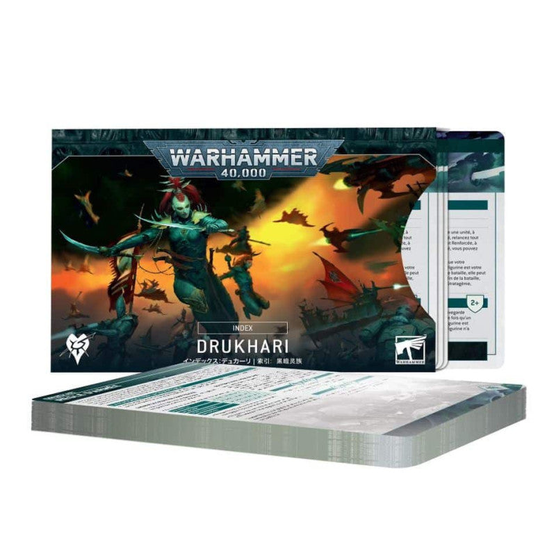 Games Workshop Drukhari Index Cards, English 2023 edition