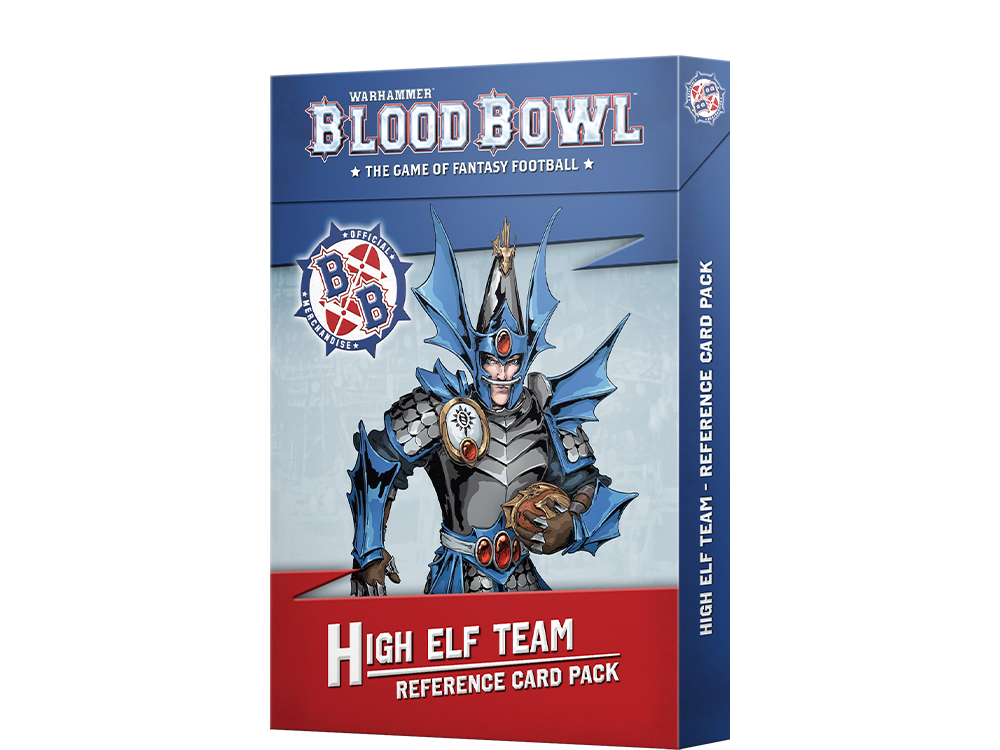 Blood Bowl:High Elf Team Reference Cards – official Games Workshop packaging