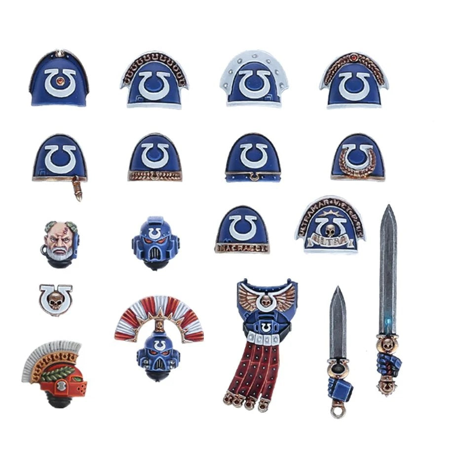 Ultramarines Upgrades: painted upgrade components