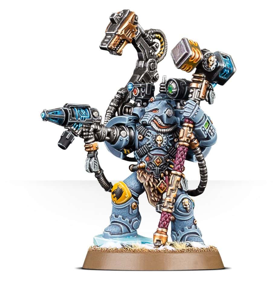 Games Workshop SPACE WOLVES IRON PRIEST, painted example