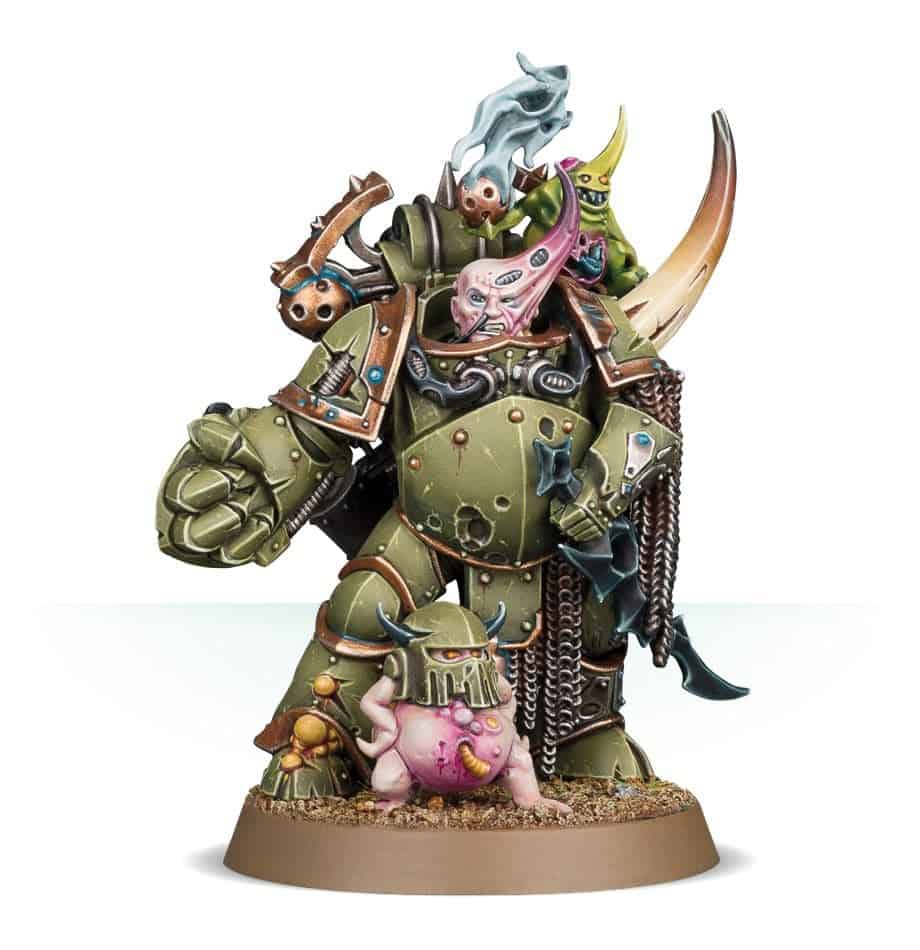 DEATH GUARD: PLAGUE MARINE CHAMPION – Games Workshop painted example