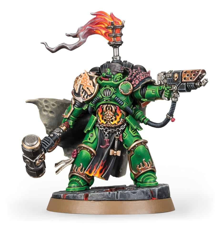 Games Workshop SALAMANDERS ADRAX AGATONE, painted example