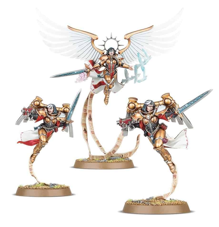 Adepta Sororitas: Celestine Living Saint - assembled and painted example