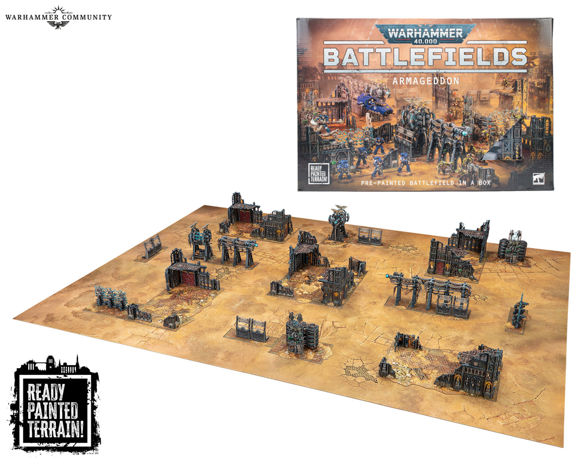 Warhammer 40,000 Battlefields: Armageddon ready-painted terrain boxed set