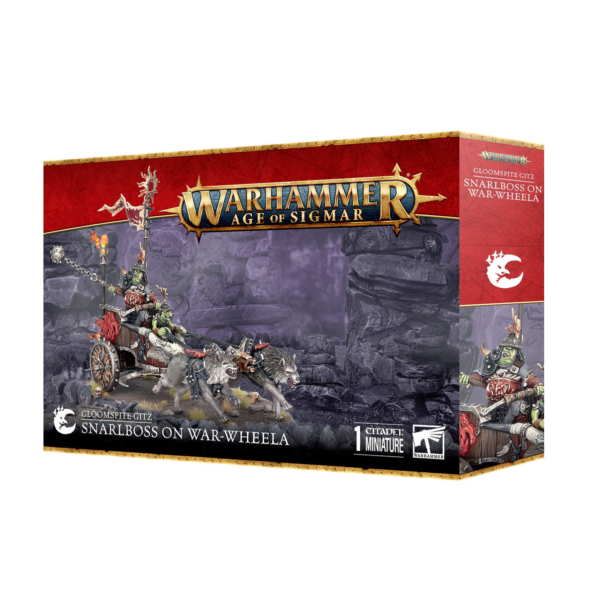 Gloomspite Gitz: Snarlboss On War-Wheela - Games Workshop product packaging