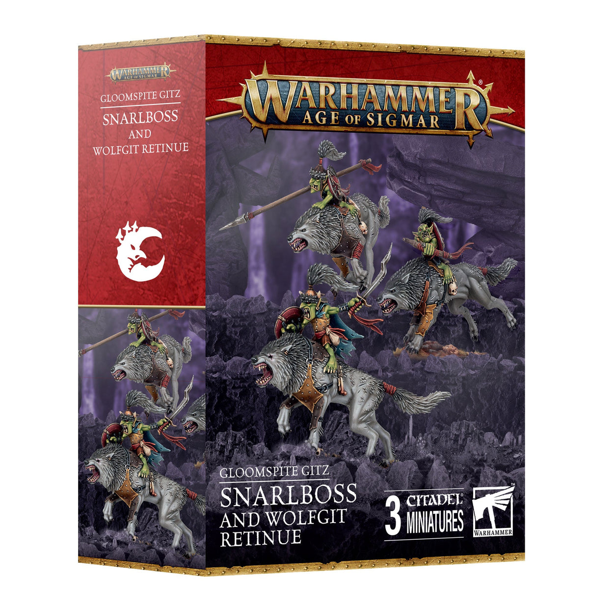 Gloomspite Gitz: Snarlboss and Wolfgit Retinue - Games Workshop product packaging