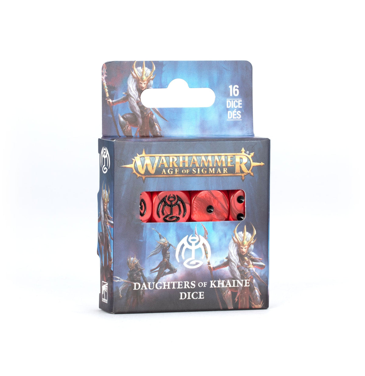 Age of Sigmar: Daughters of Khaine Dice – Games Workshop product packaging
