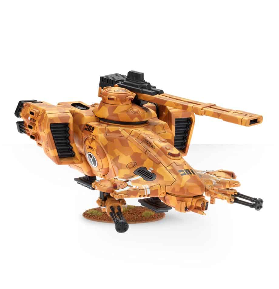 T'au Empire Hammerhead Gunship with railgun, painted example