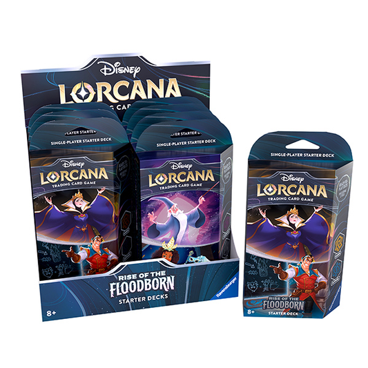 Disney Lorcana: Rise of the Floodborn Starter Deck Display (8 Decks)