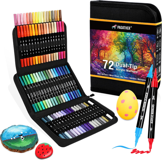 72Pc Acrylic Marker Set with Case
