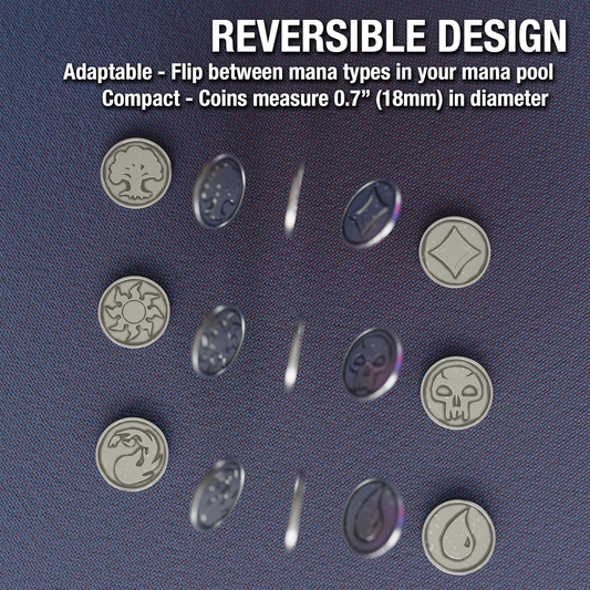 Reversible Metal Tokens - Mana Coins