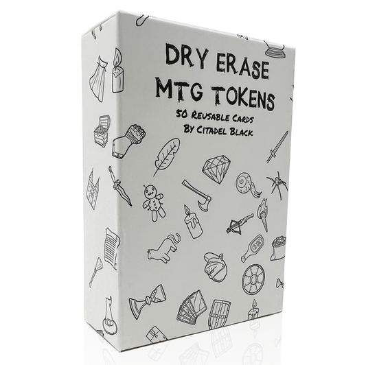 Citadel Black Reusable Dry Erase Token Cards
