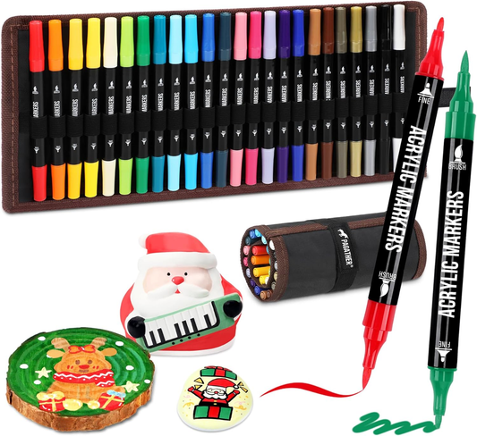 24Pc Dual Tip Acrylic Marker Set