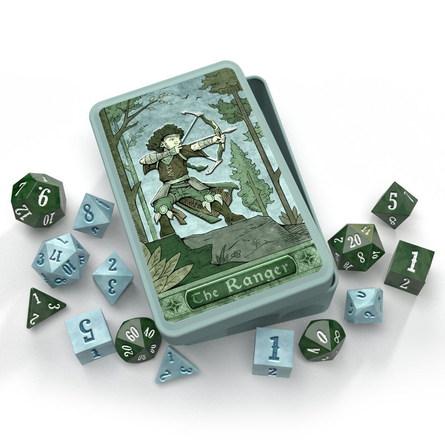 RPG Class Dice: Ranger Set Tin (14 Dice)