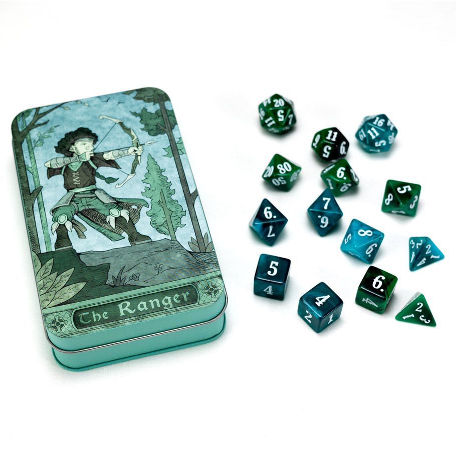 RPG Class Dice: Ranger Set Tin (14 Dice)