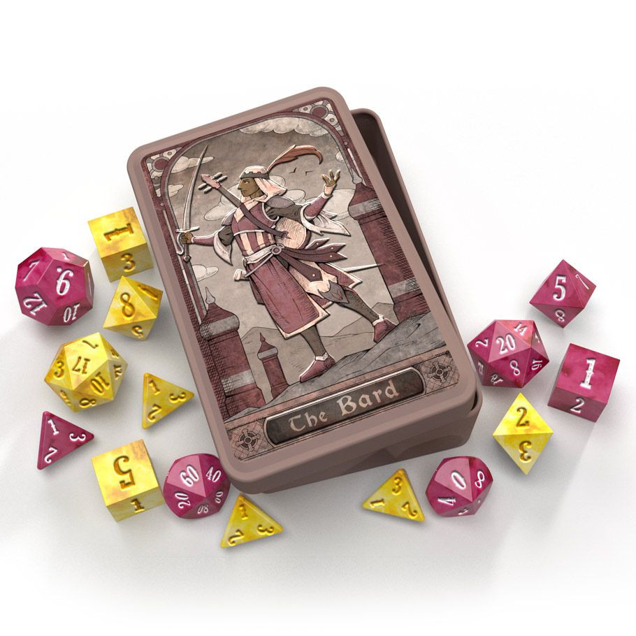 RPG Class Dice: Bard Set Tin (15 Dice)