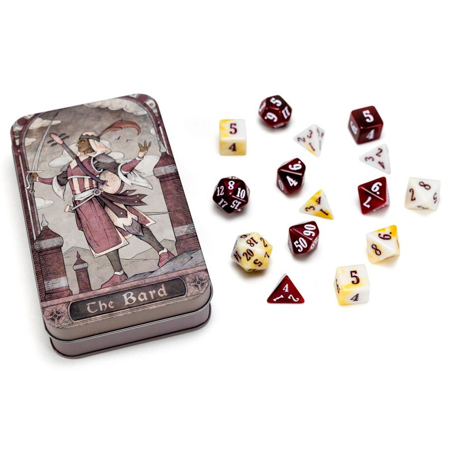 RPG Class Dice: Bard Set Tin (15 Dice)